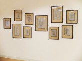 Jim Frazer’s paper works installed at the Schuylkill Center